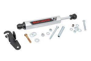 GMC Sierra 2500 HD Steering Stabilizer Kit - Rough Country - V2 - '16-'24